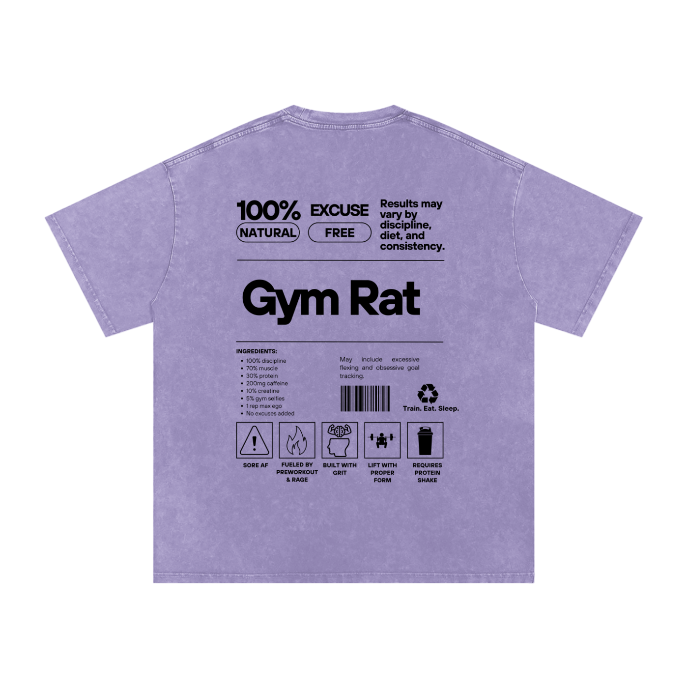 Gym Rat Lavender Washed Tee