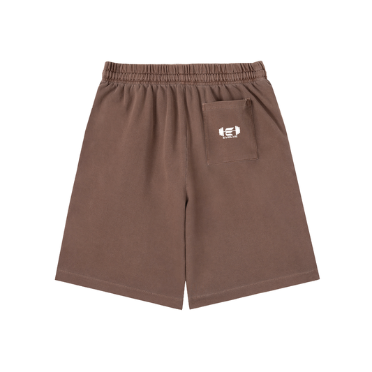 Evolve Essential Brown Cotton Shorts