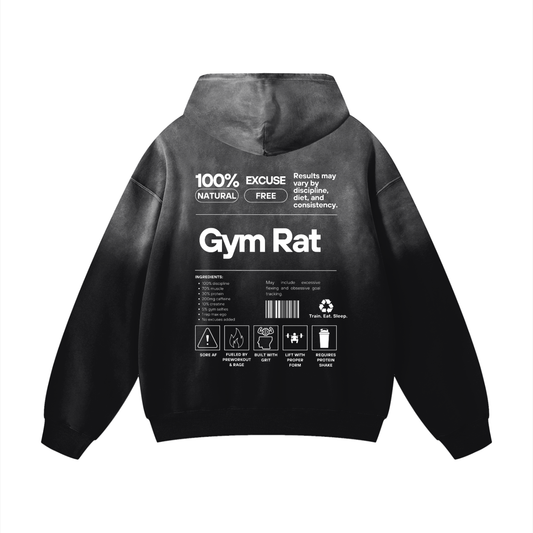Black Gym Rat Hoodie