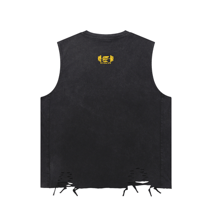 BORN TO LIFT YELLOW MUSCLE TEE