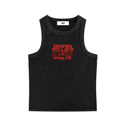 RED BORN TO LIFT WOMENS TANK TOP