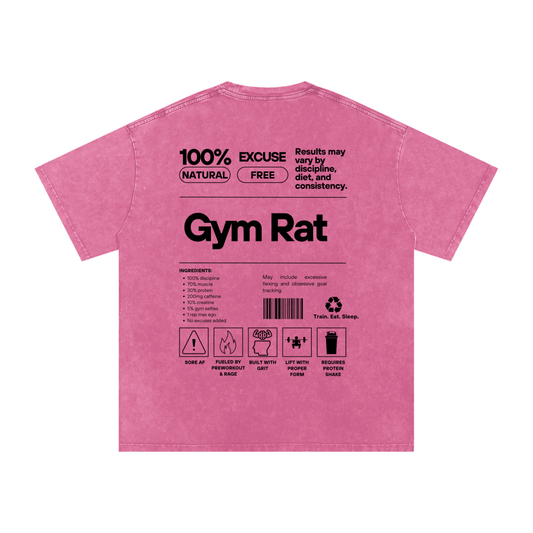 Gym Rat Pink Washed Tee