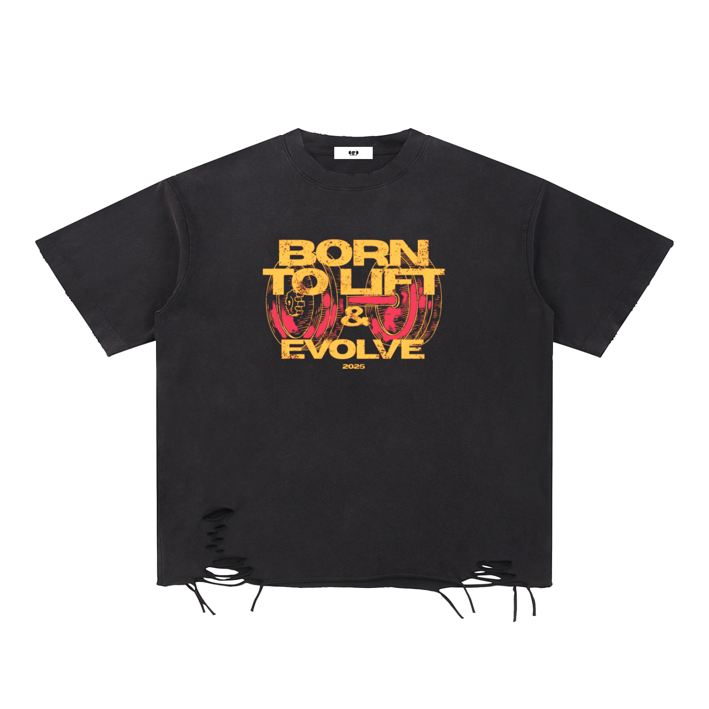 BORN TO LIFT - YELLOW & PINK LETTERED EDITION