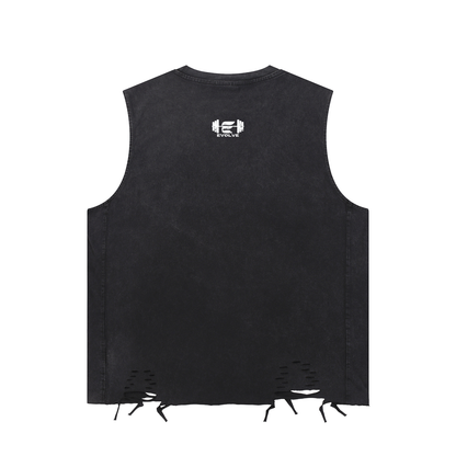 BORN TO LIFT WHITE MUSCLE TEE