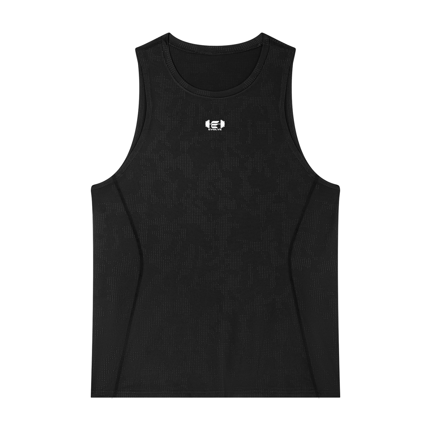 Men's Black Jacquard Performance Tank Top