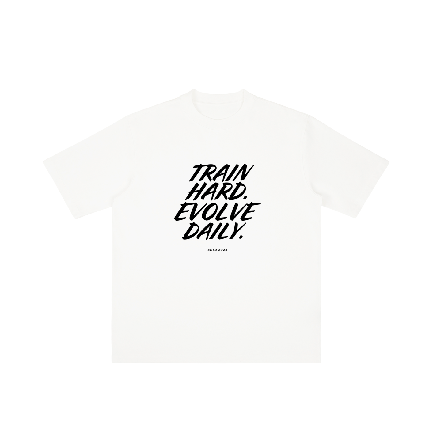 Evolve Daily Oversize Tee – Dark Lettered Edition