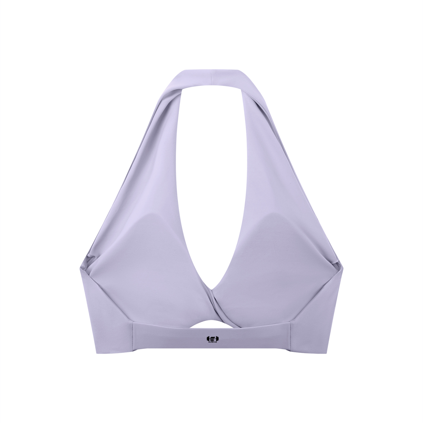 Pleated Color Halter Sports Bra
