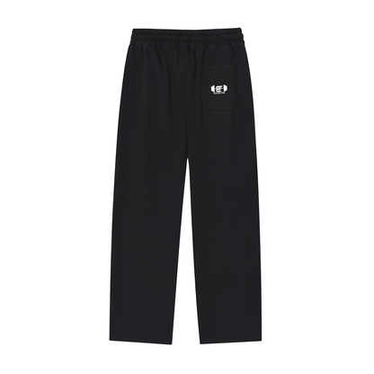 Reflective Striped Straight-Leg Sweats