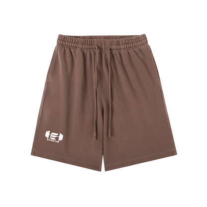 Evolve Essential Brown Cotton Shorts