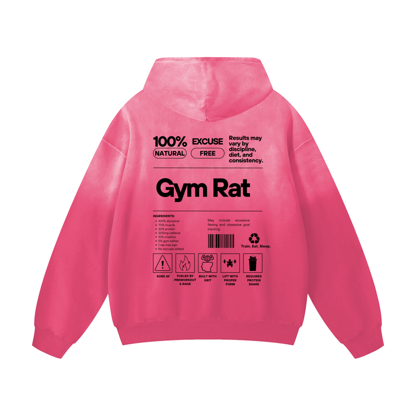 Pink Gym Rat Hoodie