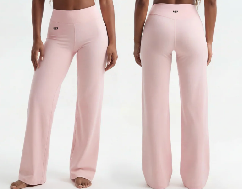 Straight Leg Open Back Set Pants