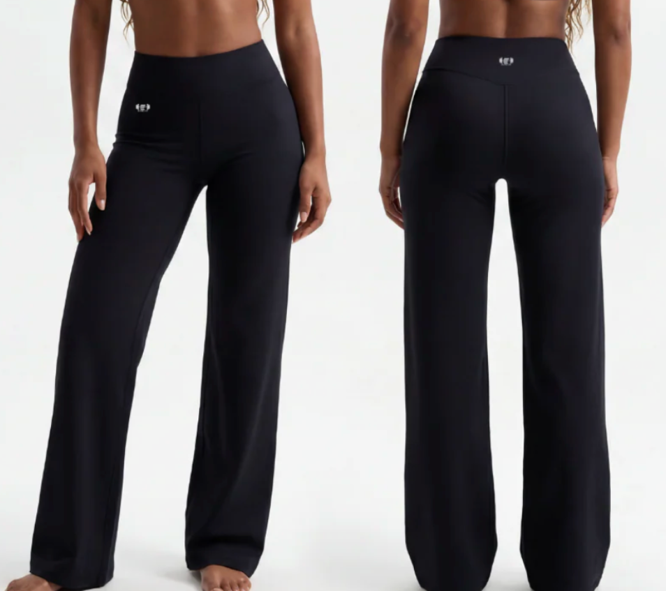 Straight Leg Open Back Set Pants