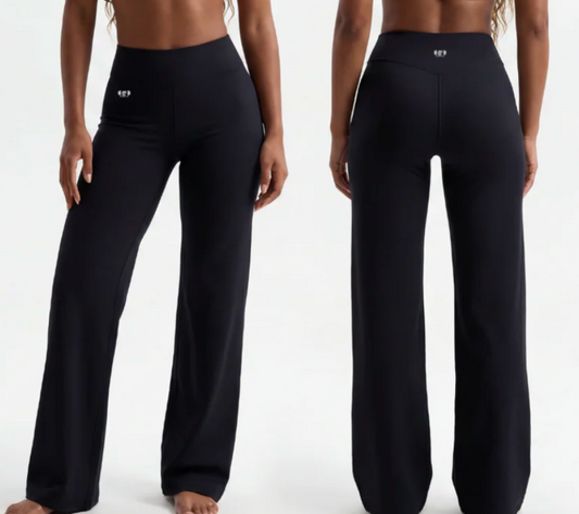 Straight Leg Open Back Set Pants