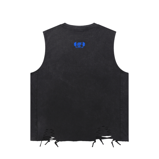 BORN TO LIFT BLUE MUSCLE TEE