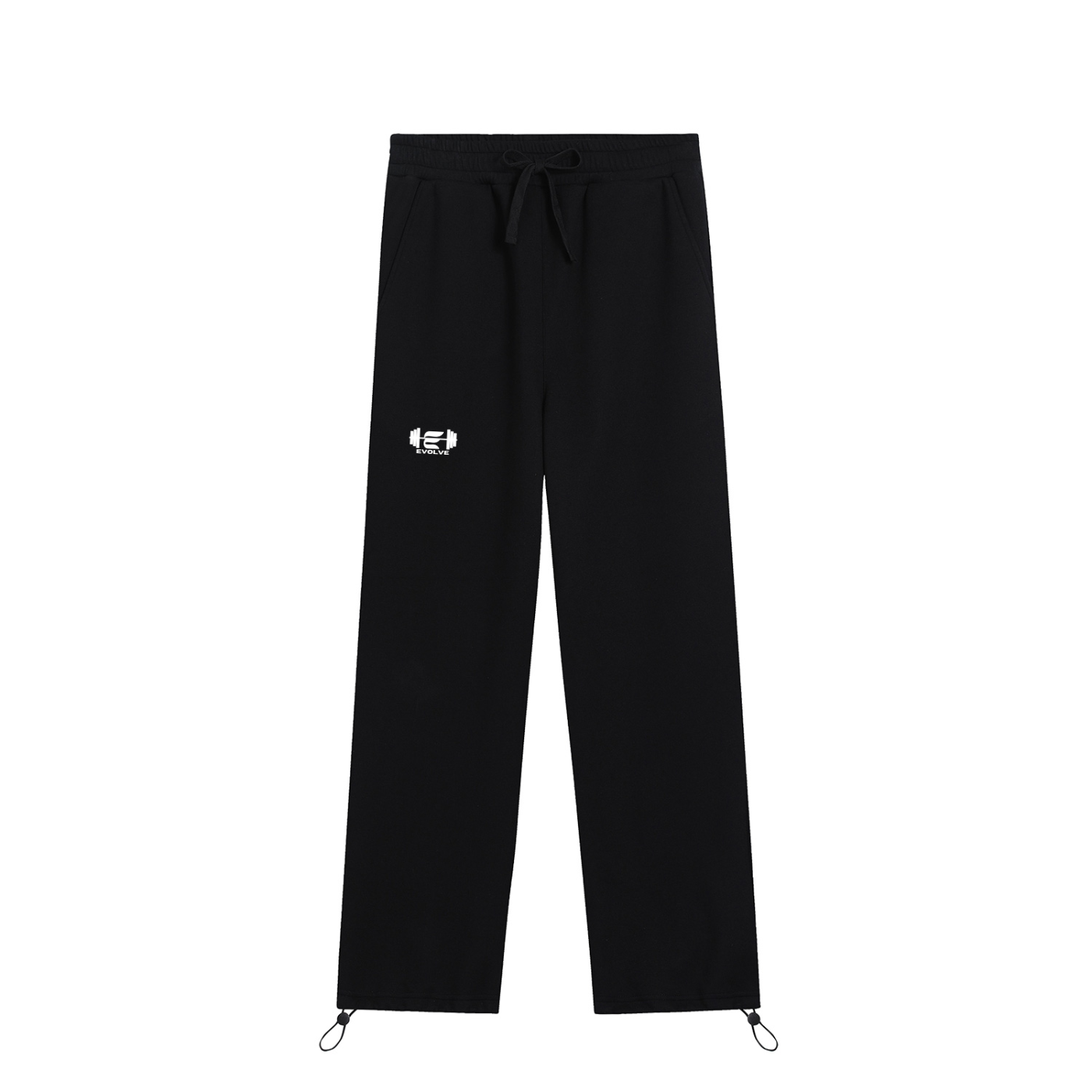 Evolve Men's Black Essential Straight-Leg Sweatpants