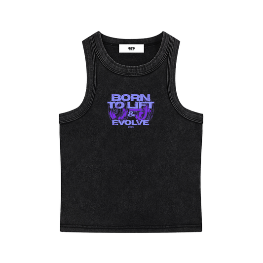 PURPLE BORN TO LIFT WONENS TANK TOP