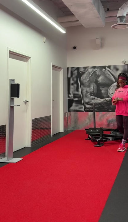 Sweat à capuche rose "Gym Rat"